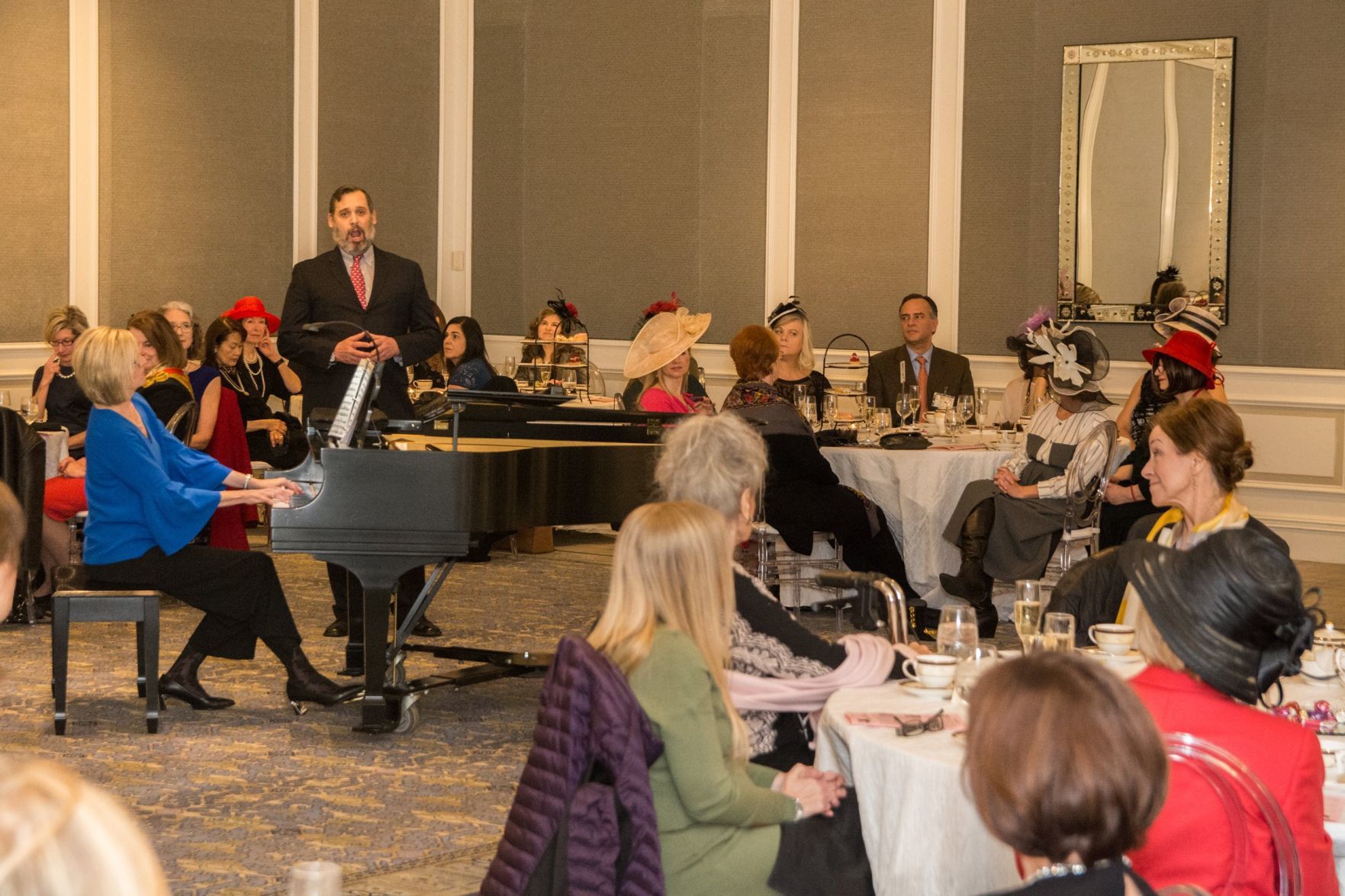 Peter Kendall Clark performs with Sandra Geary (Pianist), at Royal Tea with Winter Opera
